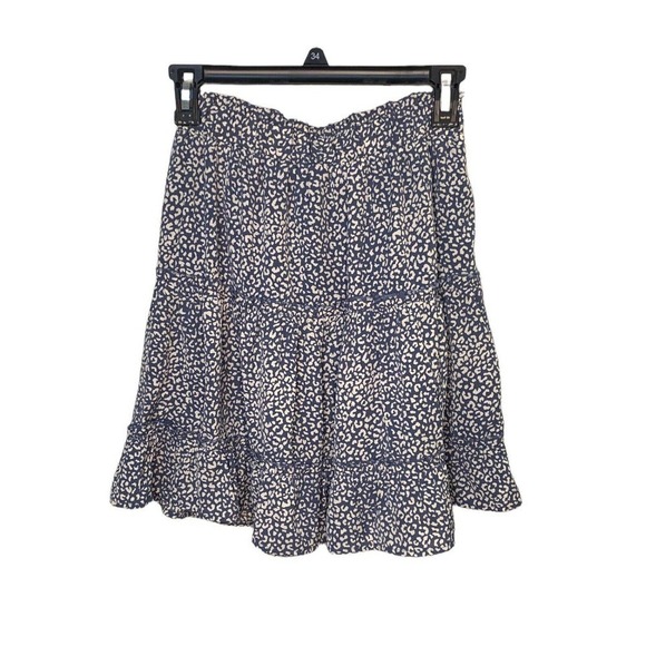L. Love Dresses & Skirts - Ladies Boutique Blue White Animal Print Tiered Skirt Size Small EUC